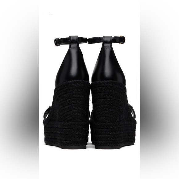 NEW VERSACE MEDUSA '95 LEATHER WEDGE SANDALS 120 MM - Picture 2 of 5